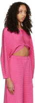Thumbnail for your product : Issey Miyake Pink Bathing Pleats Cardigan
