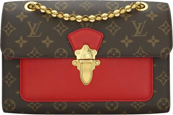 Louis Vuitton Victoire Monogram Bag With Cherry Red Interior 2016
