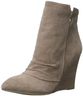 gray suede wedge booties