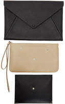 Thumbnail for your product : Maison Margiela Black and Beige Three-Piece Clutch