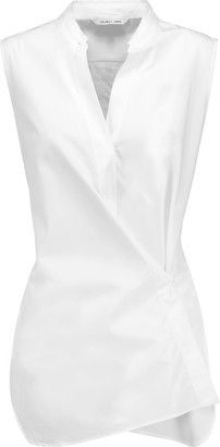 Helmut Lang Wrap-effect cotton blouse