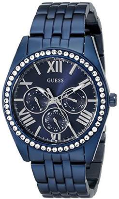 GUESS Women's U0567L3 Iconic Stainless Steel Multi-Function Watch with Day