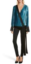 Thumbnail for your product : Diane von Furstenberg Velvet Stripe Blouse
