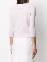 Thumbnail for your product : Alexander McQueen crop-sleeve V-neck cardigan