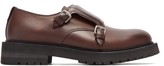 Thumbnail for your product : Bottega Veneta Chunky-sole Monk-strap Leather Shoes - Brown