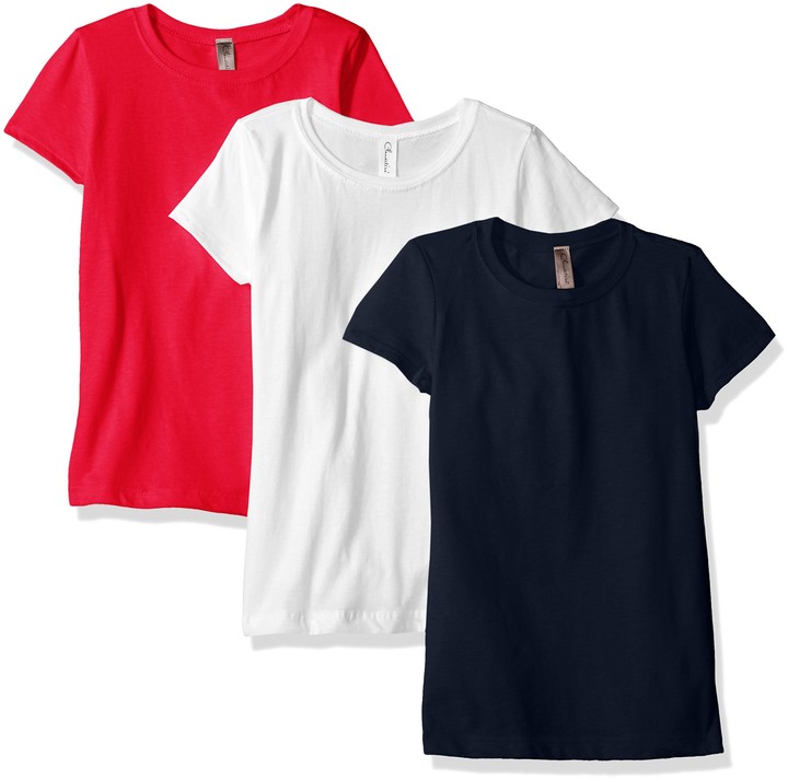 Clementine Apparel Girls Long-Sleeve Basic T-Shirt Three-Pack