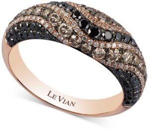 LeVian Exotics Diamond Swirl Statement Ring (1-1/3 ct. t.w.) in 14k Rose Gold