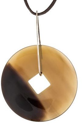 Hermes Horn Disc Pendant Necklace
