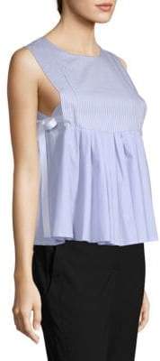 Romeo & Juliet Couture Sleeveless Babydoll Pleat Top
