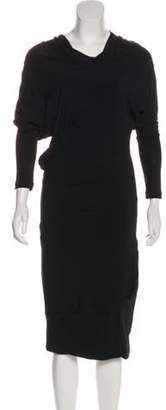 Calvin Klein Collection Long Sleeve Midi Dress Black Long Sleeve Midi Dress