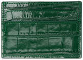 Thumbnail for your product : Alexander McQueen Green Croc Classic Card Holder