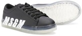 Thumbnail for your product : Msgm Kids TEEN logo-print low-top sneakers
