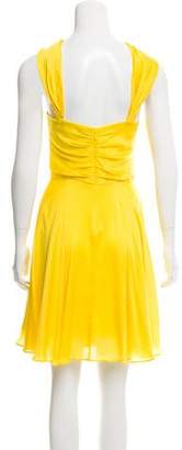 Halston Silk Knee-Length Dress