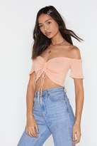 Thumbnail for your product : Womens Ruched Front Knitted Crop Top - orange - 14