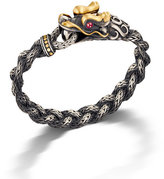 Thumbnail for your product : John Hardy NAGA  Dragon Head Bracelet on Small Braided Chain with Black Oxidation