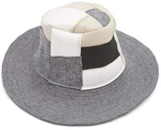 Albertus Swanepoel Mies Wool Felt Patchwork Wide Brim Hat