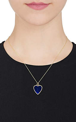 Jennifer Meyer Women's Lapis Inlay & Diamond Heart Necklace