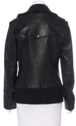 Andrew Marc Leather Long Sleeve Jacket