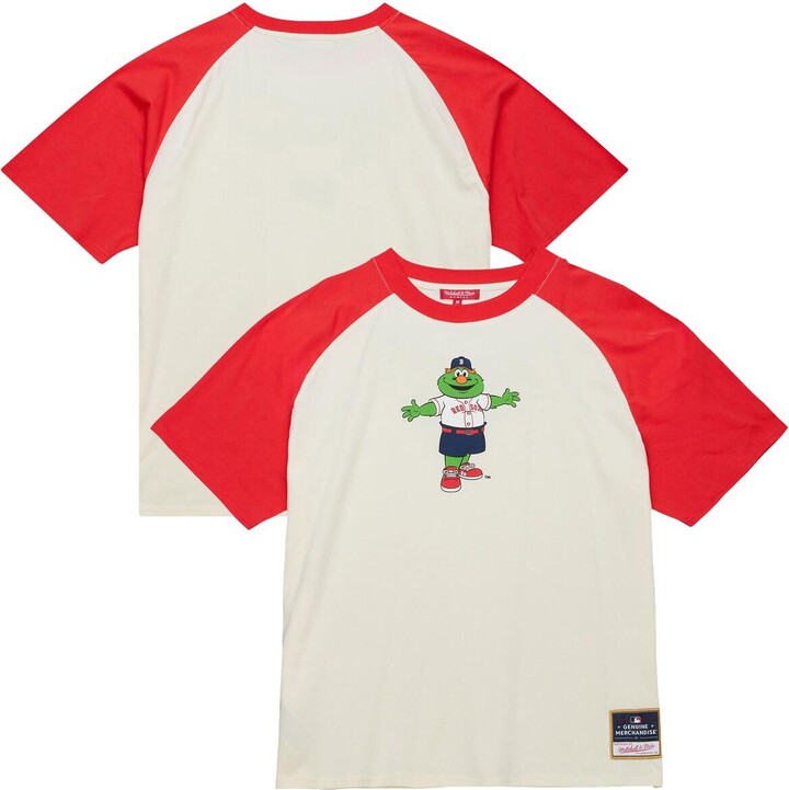 Mitchell & Ness Women's Cream Boston Red Sox Boyfriend Raglan T-Shirt