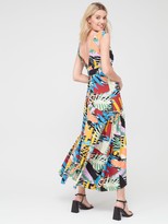 Thumbnail for your product : Very V Neck Cotton Maxi Dress - Tropical Print