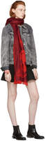 Thumbnail for your product : Alexander McQueen Red Oversized Skulls Scarf