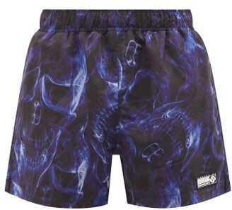 Vetements Skull-print Swim Shorts - Dark Blue - ShopStyle