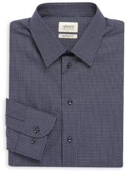 Armani Collezioni Checked Modern-Fit Dress Shirt