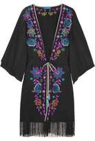 Matthew Williamson Sakura Embroidered Crepe De Chine Kimono