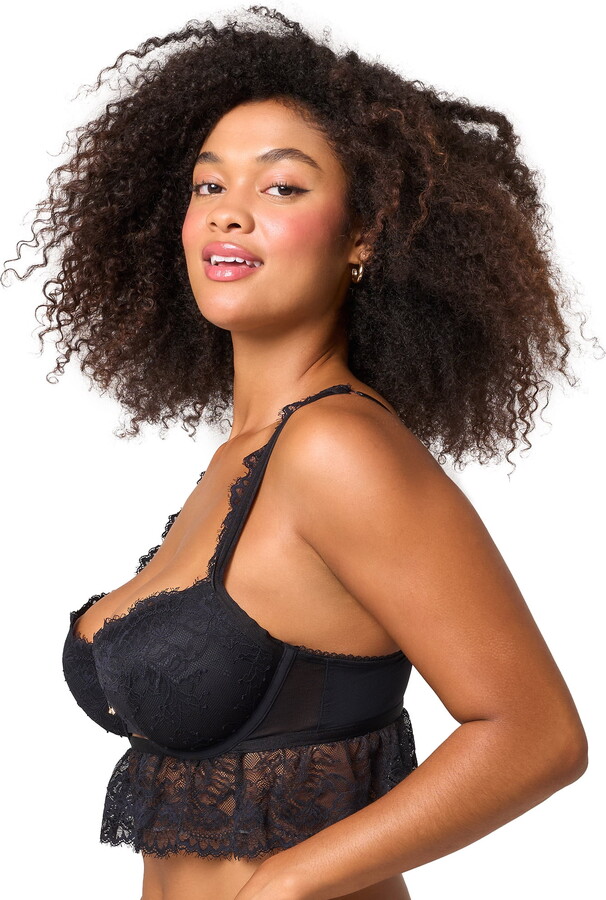 Adored by Adore Me Women’s Kayla Lightly Padded Flowy Longline Bra, Sizes 36B-40DD