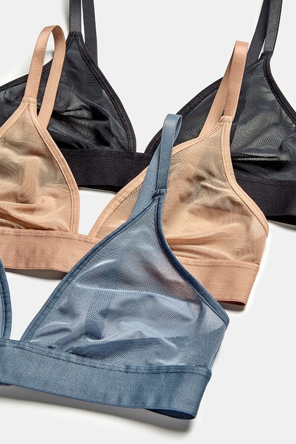 Negative Underwear Sieve Triangle Bra in Black and in Buff and in Slate