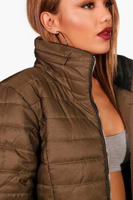 boohoo Quilted Funnel Neck Jacket