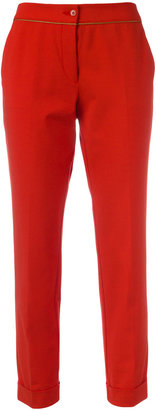 Etro slim-fit cropped trousers - women - Cotton/Polyamide/Spandex/Elastane - 46