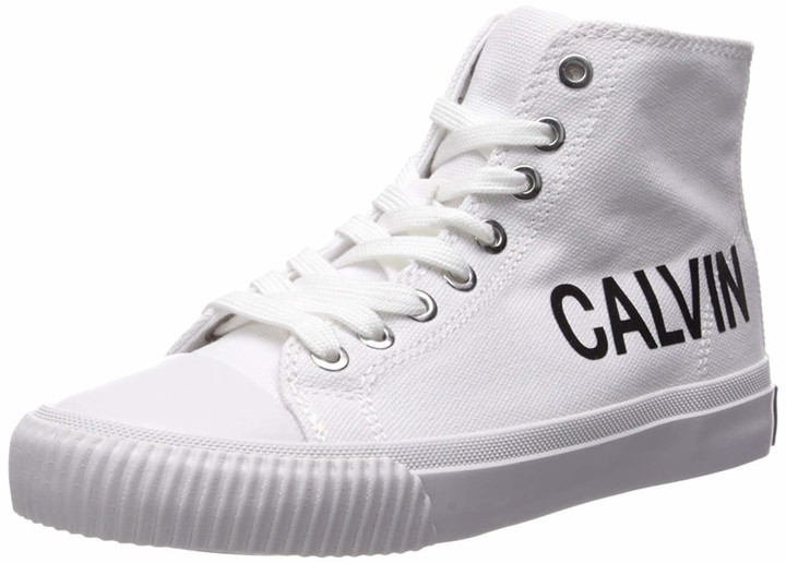 calvin klein white high tops