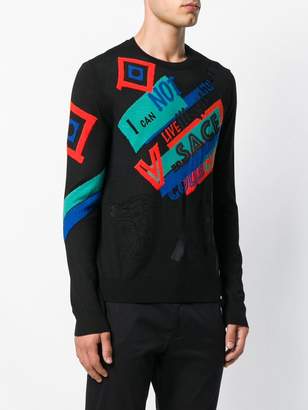 Versace crew neck logo sweater