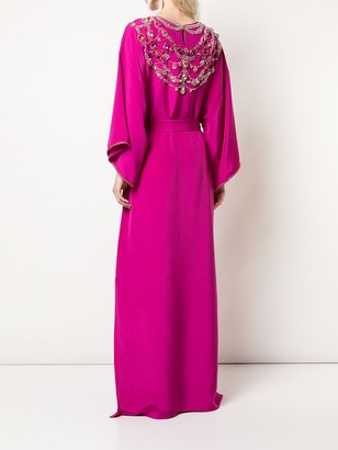 Marchesa x Ramadan embellished bib dress