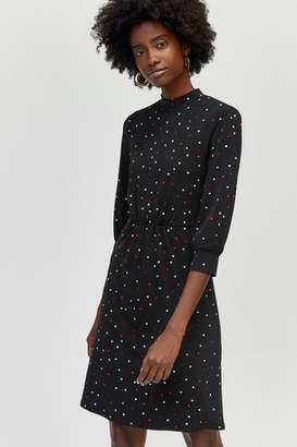 Next Womens Warehouse Black Spot Print Short Dress