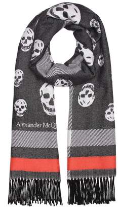 Alexander McQueen Intarsia wool scarf