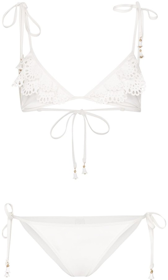 Zimmermann Kirra lasercut bikini set ShopStyle Two Piece Swimsuits