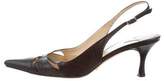 Thumbnail for your product : Alexandra Neel Leather Slingback Pumps