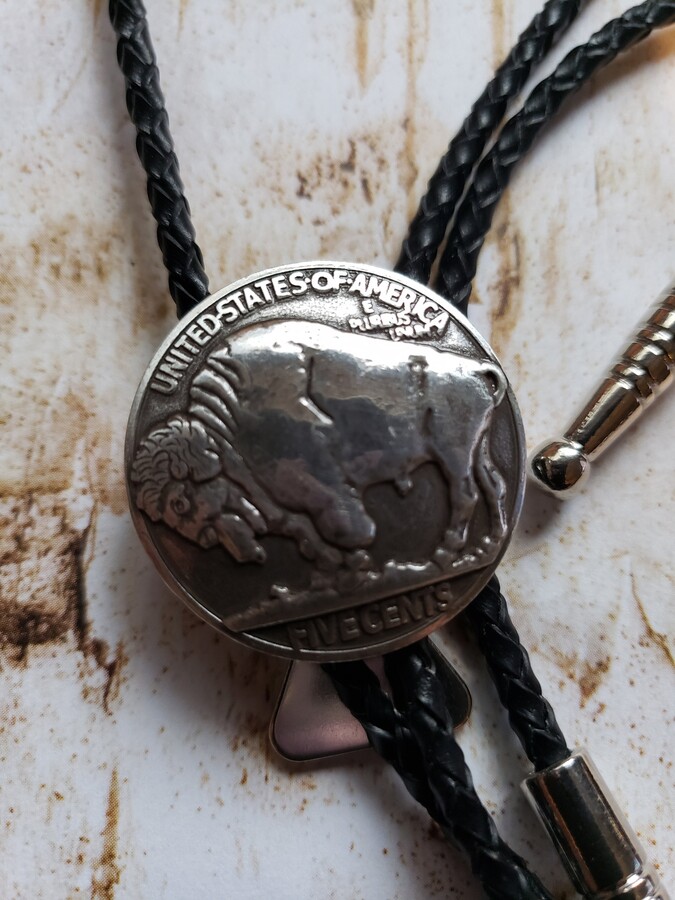 Etsy New Extra Large Buffalo Nickel Bolo Tie