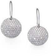 Thumbnail for your product : Roberto Coin Diamond & 18K White Gold Disc Drop Earrings