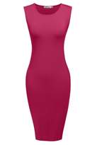 Thumbnail for your product : Meaneor Women's Classic Slim Fit Sleeveless Midi Pencil Business Bodycon Dress XXL