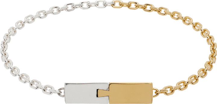 18 Kt Gold Plated Chainlink Bracelet in Gold - Bottega Veneta