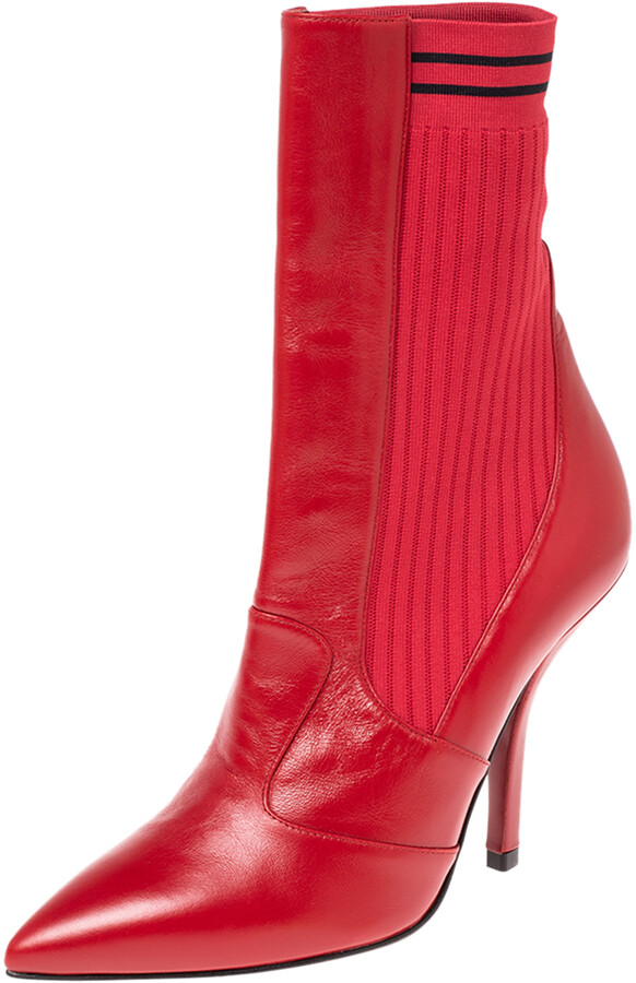 fendi boots red