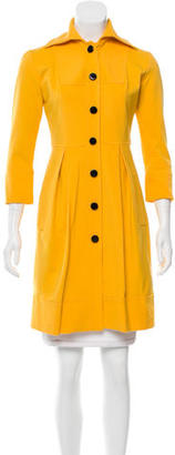 Diane von Furstenberg Pleated Enza Coat