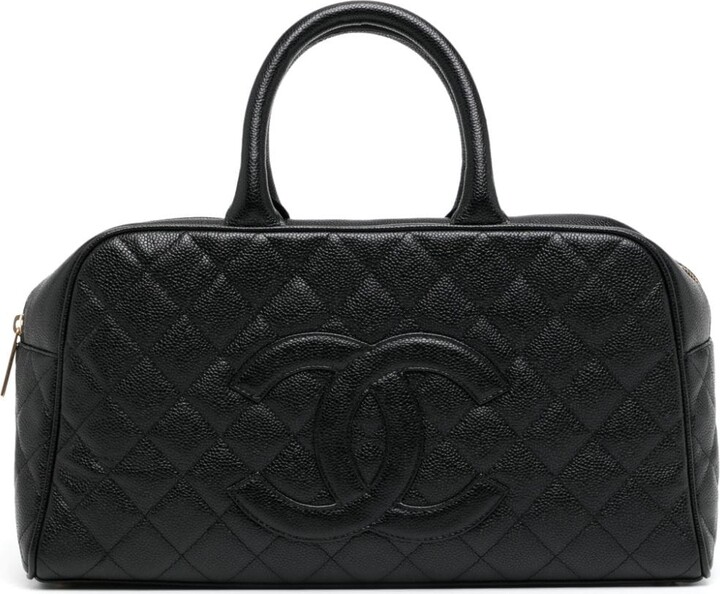 Chanel Pre Owned 2003 CC patch Bowling handbag - ShopStyle Tote Bags