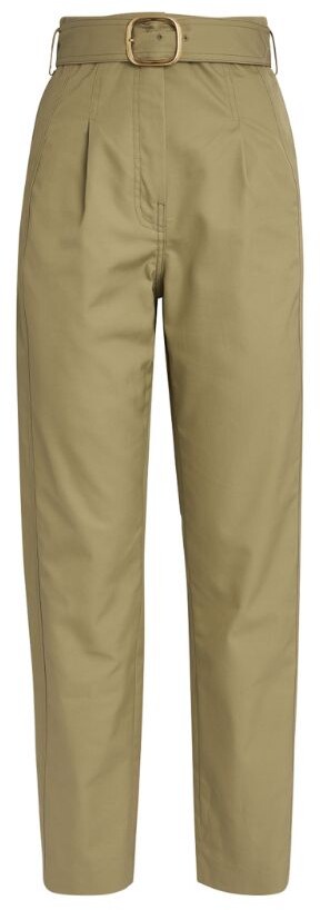 high waisted cotton trousers