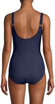 Thumbnail for your product : Gottex Swim Navy & White Squareneck One-Piece