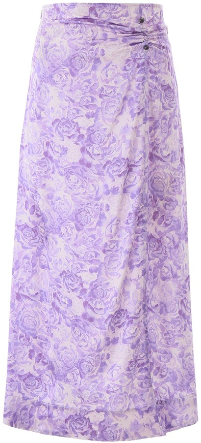 Purple flower skirt Outlet