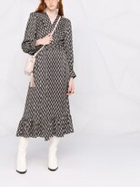 Thumbnail for your product : Sandro Floral Print Wrap Midi Dress